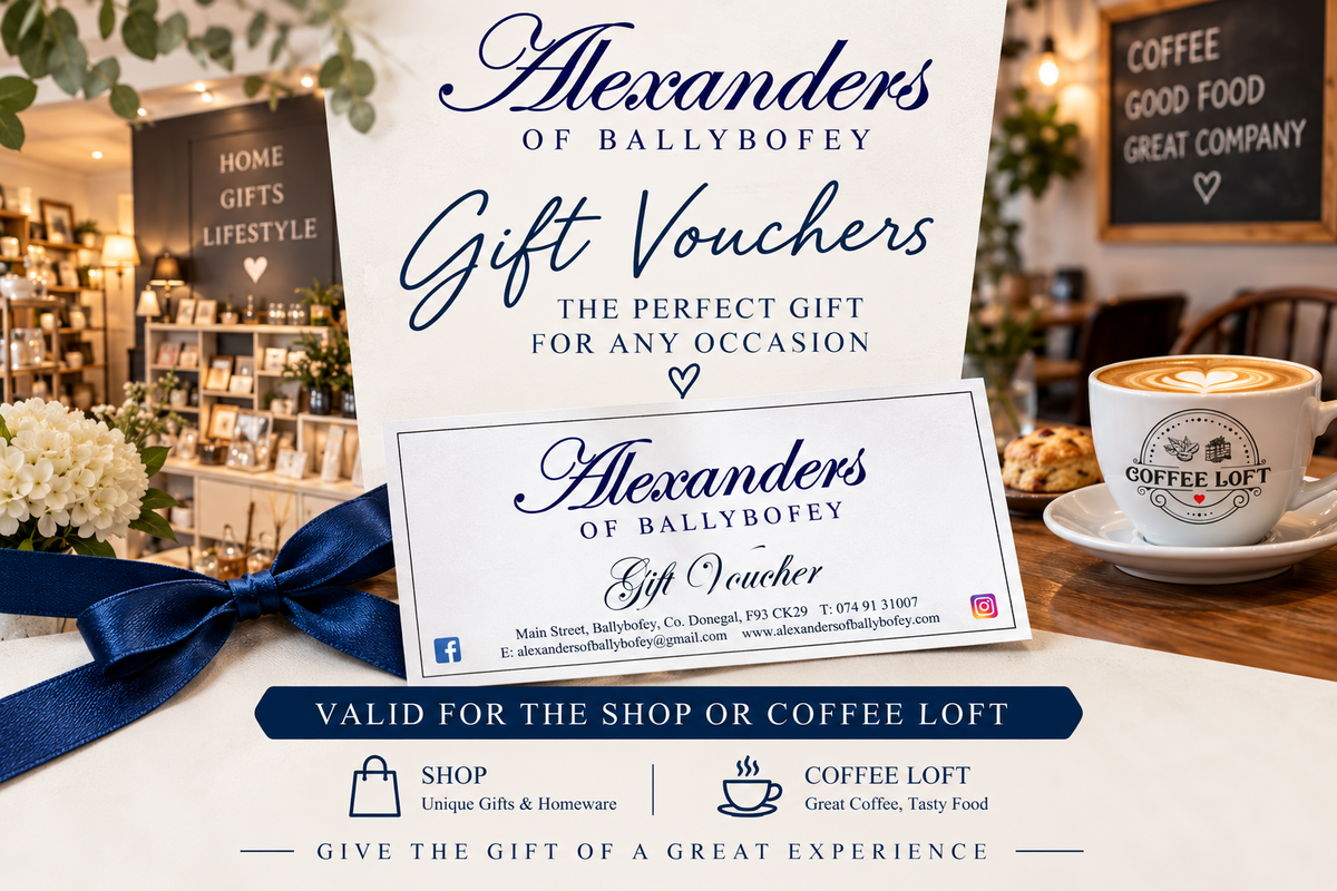 Alexanders Gift Voucher – Shop & Coffee Loft