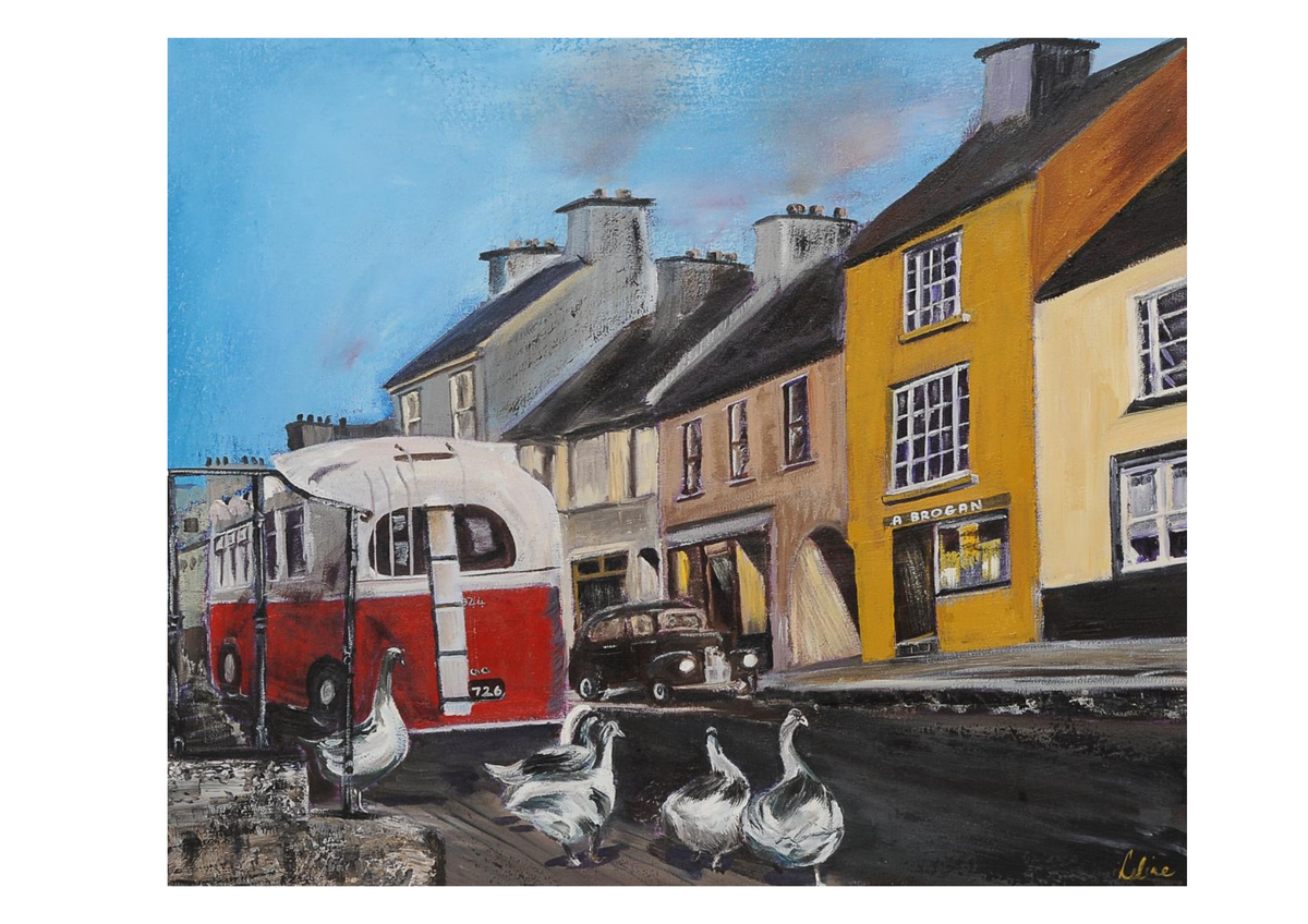 Celine McGlynn Signed & Numbered Limited Edition Print – Ballybofey 1950s